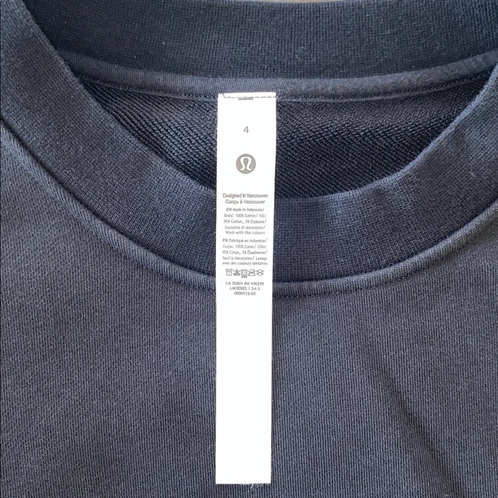 Lululemon Perfectly Oversized Cropped Crew - French Terry - Picture 7 of 10